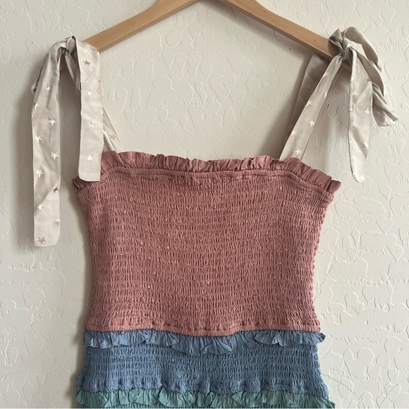 Storia Smocked Colorblock Star Dress - Picture 7 of 11